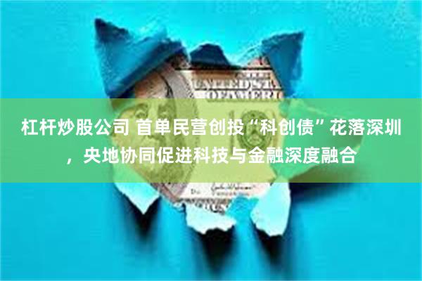 杠杆炒股公司 首单民营创投“科创债”花落深圳，央地协同促进科技与金融深度融合