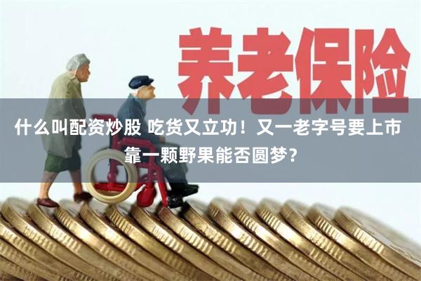 什么叫配资炒股 吃货又立功！又一老字号要上市 靠一颗野果能否圆梦？