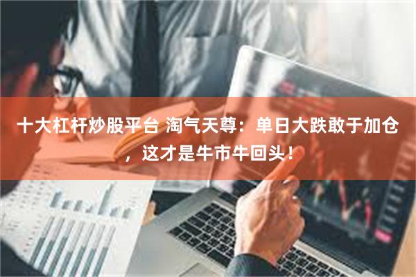 十大杠杆炒股平台 淘气天尊:单日大跌敢于加仓,这才是牛市牛回头!