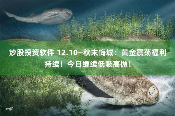 炒股投资软件 12.10—秋末悔城：黄金震荡福利持续！今日继续低吸高抛！