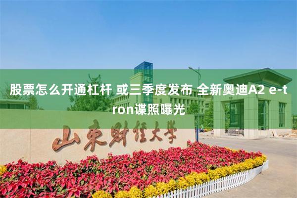 股票怎么开通杠杆 或三季度发布 全新奥迪A2 e-tron谍照曝光