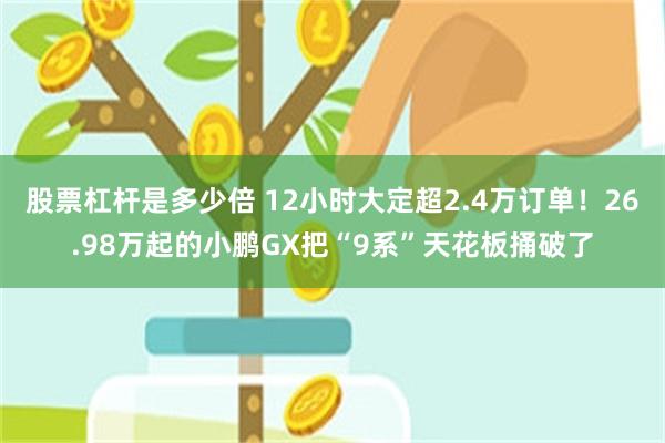 股票杠杆是多少倍 12小时大定超2.4万订单！26.98万起的小鹏GX把“9系”天花板捅破了