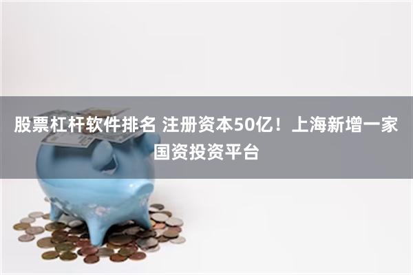 股票杠杆软件排名 注册资本50亿!上海新增一家国资投资平台