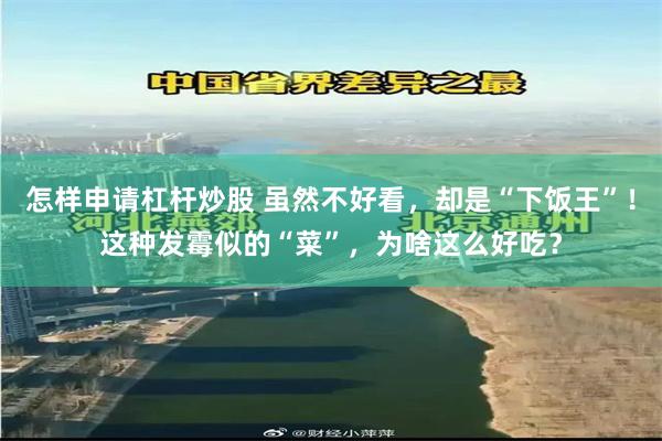 怎样申请杠杆炒股 虽然不好看，却是“下饭王”！这种发霉似的“菜”，为啥这么好吃？