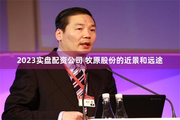 2023实盘配资公司 牧原股份的近景和远途